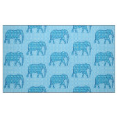 Lotus Blume Elefant - Türkis Stoff (Fat Quarter (45,7 x 55,9 cm))