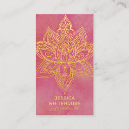 Lotus Blume Elegante Rose Visitenkarte