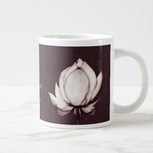 Lotus Blume Enough ist ein zauberhaftes Riesenkupp Jumbo-Tasse (Rechts)