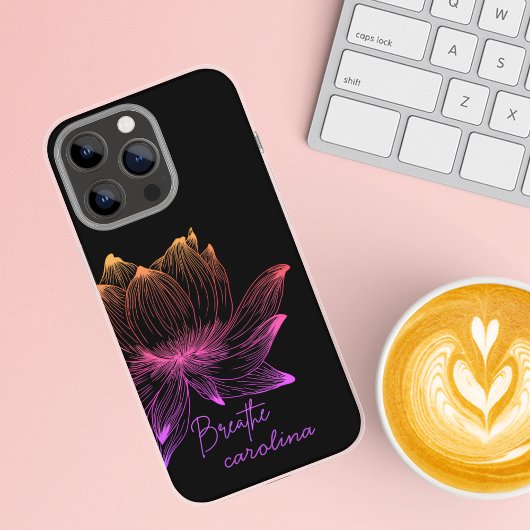 Lotus Blume Farbenfrohe Linie Kunst, Dichtung Case-Mate iPhone Hülle