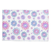 Lotus Blume Farbige Monogramm Pink Pastellgrün Kissenbezug (Rückseite-Links)