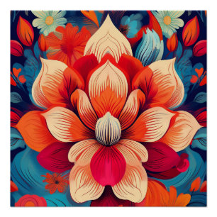 Lotus Blume - Fettflorale Gestaltung Poster