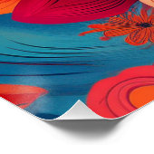 Lotus Blume - Fettflorale Gestaltung Poster (Ecke)