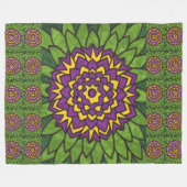 Lotus Blume Fleece Blanket (Vorderseite (Horizontal))