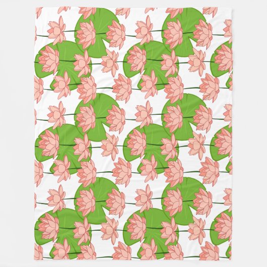 Lotus Blume Fleece Blanket (Vorderseite)