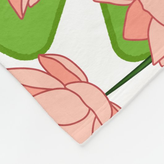 Lotus Blume Fleece Blanket (Ecke)