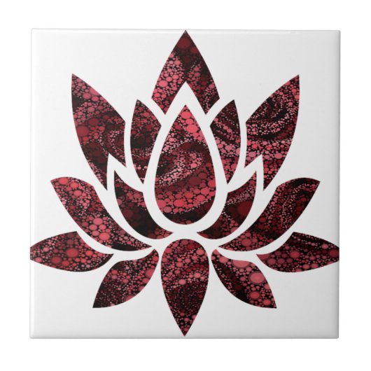 Lotus Blume Fliese (Vorderseite)