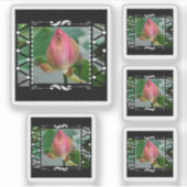 Lotus Blume Floral Geometric Aufkleber (Vorderseite)