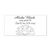 Lotus Blume Floral Illustration Name Anschrift Gummistempel (Prägung)