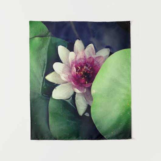 Lotus Blume Foto Tapestry Wandteppich (Vorderseite)