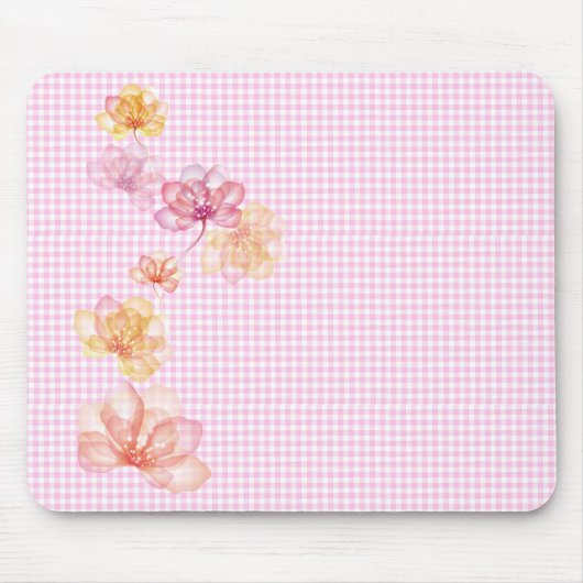 Lotus-Blume für Gingham Mousepad (Vorne)