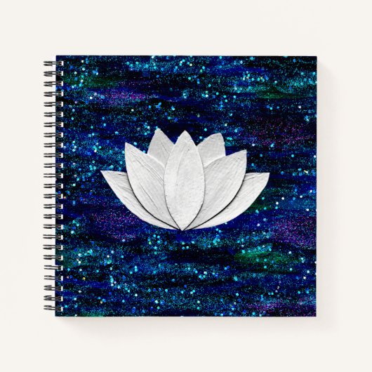 Lotus Blume Galaxy Notebook Notizblock (Vorderseite)