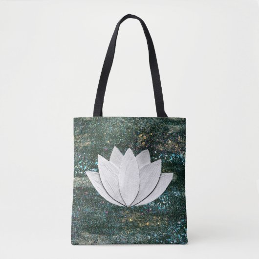 Lotus Blume Galaxy Tote Bag Tasche (Vorderseite)