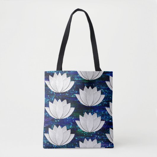 Lotus Blume Galaxy Tote Bag Tasche (Vorderseite)