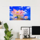 Lotus Blume Geboren in Wasser Poster (Heimbüro)