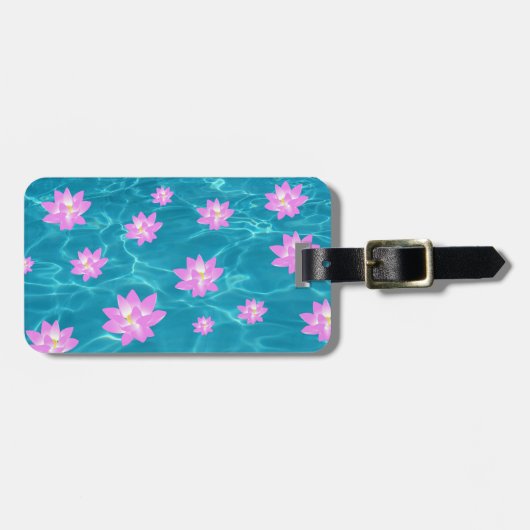 Lotus Blume Gepäckanhänger (Vorderseite horizontal)