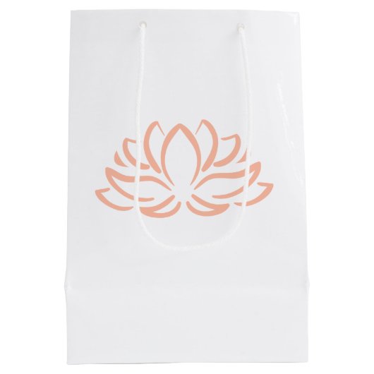 Lotus Blume Geschenktasche: Zen-Geschenktasche Mittlere Geschenktüte (Rückseite)