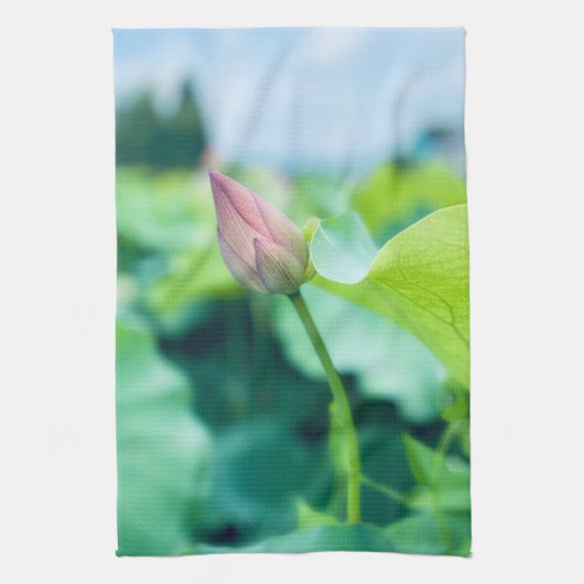 Lotus Blume Geschirrtuch (Vertikal)