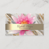 Lotus Blume Gold Glitzer Visitenkarte (Vorderseite)