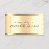 Lotus Blume Gold Glitzer Yoga Visitenkarte (Rückseite)