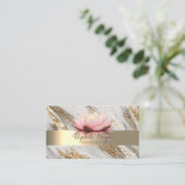 Lotus Blume Gold Glitzer Yoga Visitenkarte (Stehend Vorderseite)