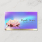 Lotus Blume Gold, Holographic Yoga Instructor Visitenkarte (Vorderseite)