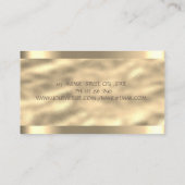 Lotus Blume Gold Strip Rose Gold Holographic Ink Visitenkarte (Rückseite)