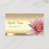 Lotus Blume Gold Yoga Instructor Visitenkarte (Vorderseite)