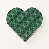 Lotus Blume Green Galaxy Heart Shape Notebook Notizblock (Rückseite)