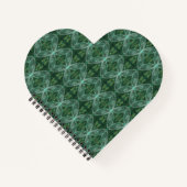 Lotus Blume Green Galaxy Heart Shape Notebook Notizblock (Vorderseite)