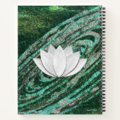 Lotus Blume Green Galaxy Notebook Notizblock (Rückseite)
