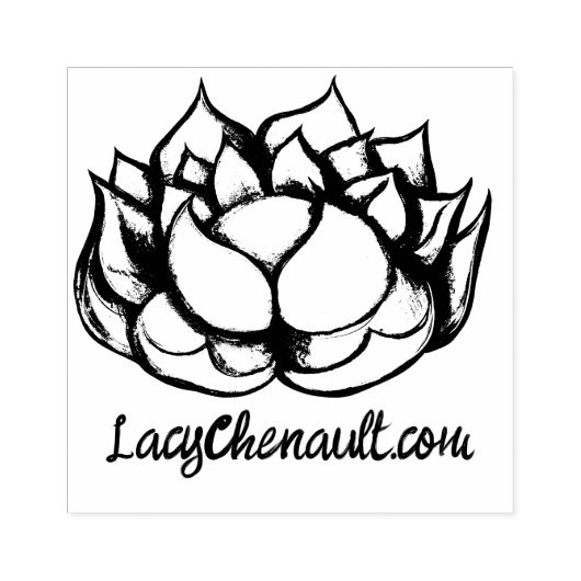 Lotus Blume Gummistempel (Prägung)