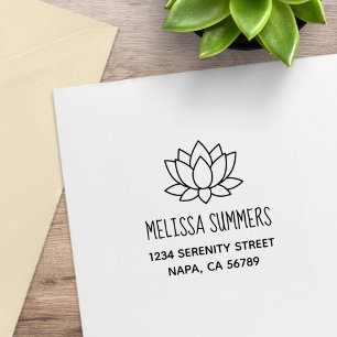 Lotus-Blume Gummistempel
