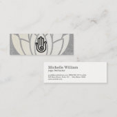 Lotus Blume | Hand | Yoga Mini Visitenkarte (Vorne/Hinten)