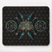 Lotus Blume - Heilige Geometrie Mousepad (Vorne)