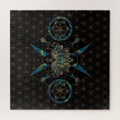 Lotus Blume - Heilige Geometrie Puzzle (Horizontal)