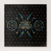 Lotus Blume - Heilige Geometrie Puzzle (Vertikal)