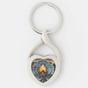 Lotus Blume Herz Keychain Schlüsselanhänger