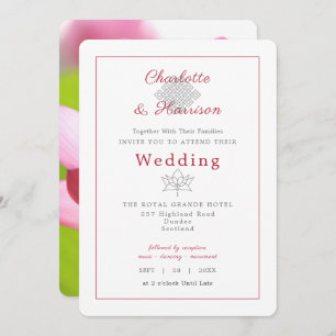 Lotus Blume Hindu Karma Symbol Wedding Einladung