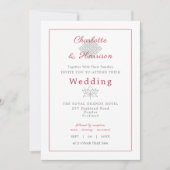 Lotus Blume Hindu Karma Symbol Wedding Einladung (Vorderseite)