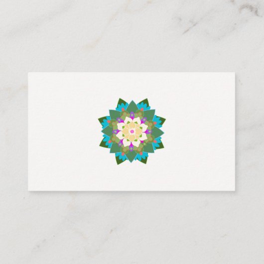 Lotus Blume Holistic Mental Health Healer Visitenkarte (Rückseite)