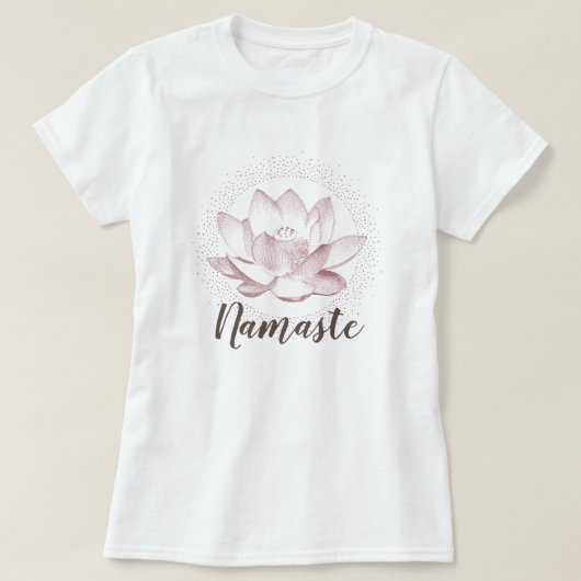 Lotus Blume Illustration Yoga Namaste Wellness T-Shirt (Design vorne)