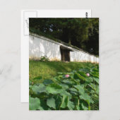 Lotus-Blume im Tempelgraben Postkarte (Vorne/Hinten)