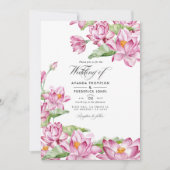 Lotus Blume Indian Wedding Einladung (Vorderseite)