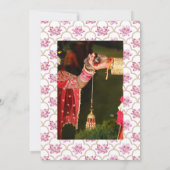 Lotus Blume Indian Wedding Einladung (Rückseite)