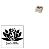 Lotus-Blume-Individuelle Name Gummistempel (Stempel)