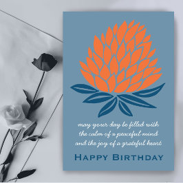 Lotus Blume Inspirational Mindful Happthday Karte
