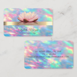 Lotus Blume Iridescent Opal Visitenkarte
