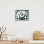 "Lotus Blume" Jugendstil von Fidus Poster (Küche)