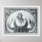 "Lotus Blume" Jugendstil von Fidus Poster (Vorne)